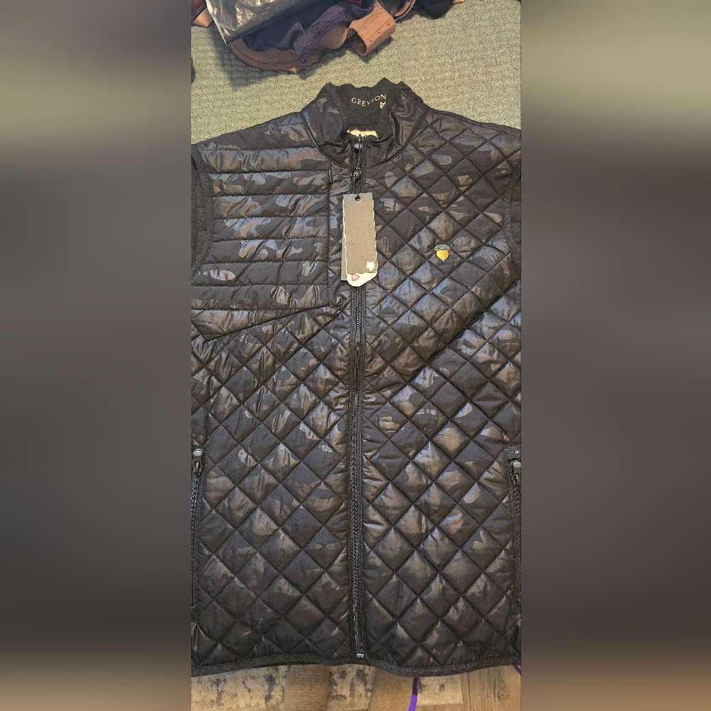Greyson Quilted Black Puffer Vest